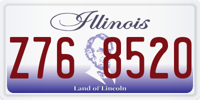 IL license plate Z768520