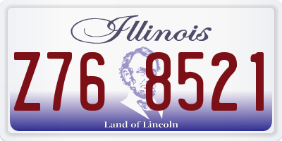 IL license plate Z768521