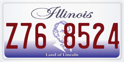 IL license plate Z768524