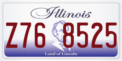 IL license plate Z768525
