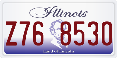 IL license plate Z768530