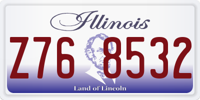 IL license plate Z768532