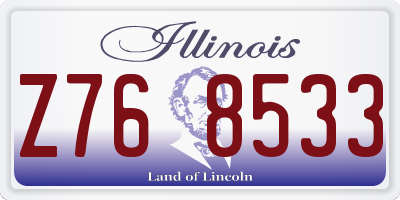 IL license plate Z768533