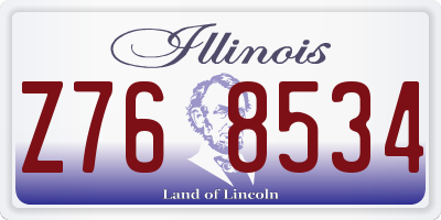 IL license plate Z768534
