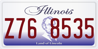 IL license plate Z768535