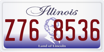 IL license plate Z768536