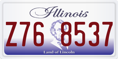 IL license plate Z768537