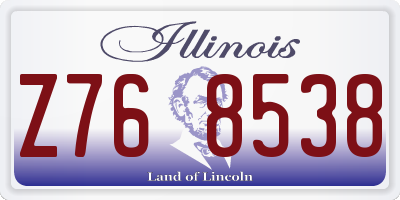IL license plate Z768538