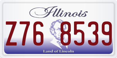 IL license plate Z768539