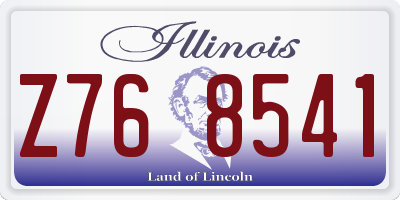 IL license plate Z768541