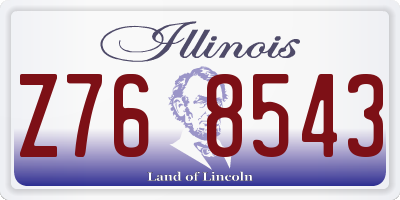 IL license plate Z768543