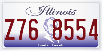 IL license plate Z768554