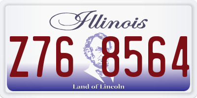 IL license plate Z768564