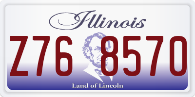 IL license plate Z768570