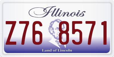 IL license plate Z768571