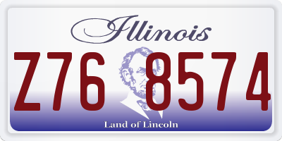 IL license plate Z768574