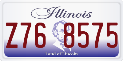 IL license plate Z768575
