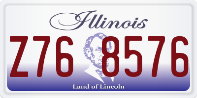 IL license plate Z768576