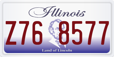 IL license plate Z768577