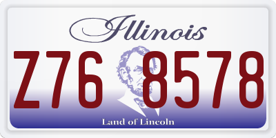 IL license plate Z768578