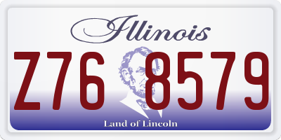 IL license plate Z768579