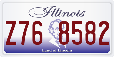 IL license plate Z768582