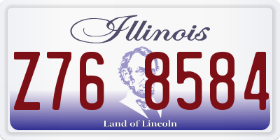 IL license plate Z768584