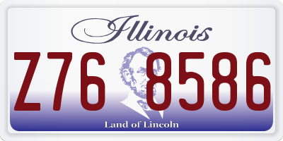 IL license plate Z768586