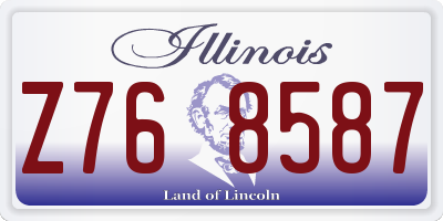 IL license plate Z768587