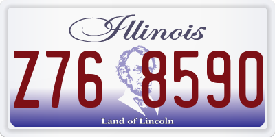 IL license plate Z768590