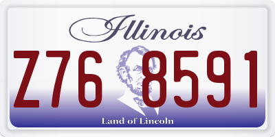 IL license plate Z768591