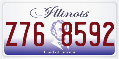 IL license plate Z768592