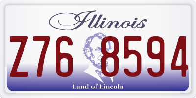 IL license plate Z768594