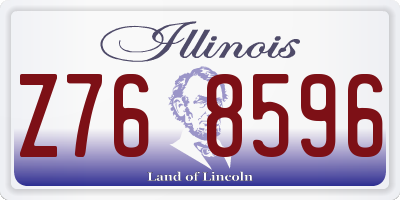 IL license plate Z768596