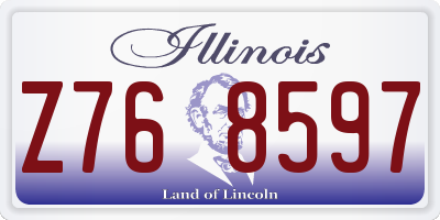 IL license plate Z768597