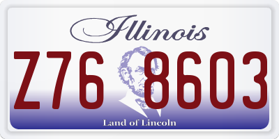 IL license plate Z768603