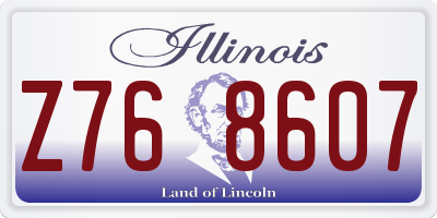 IL license plate Z768607