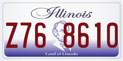IL license plate Z768610