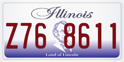 IL license plate Z768611