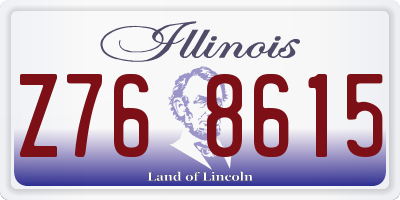 IL license plate Z768615