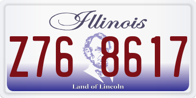 IL license plate Z768617