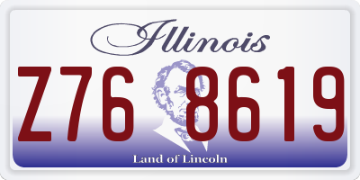 IL license plate Z768619