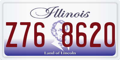 IL license plate Z768620