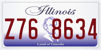 IL license plate Z768634