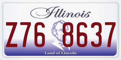 IL license plate Z768637