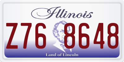 IL license plate Z768648