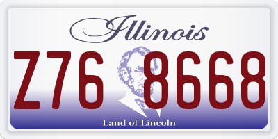IL license plate Z768668