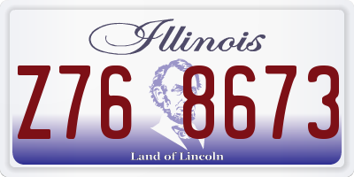 IL license plate Z768673