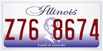 IL license plate Z768674