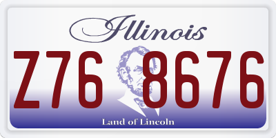 IL license plate Z768676